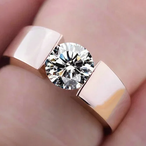 Delysia King Trend Circular Zircon Mosaic pár prsteň mužov jednoduchosť temperamentu zásnubné prstene