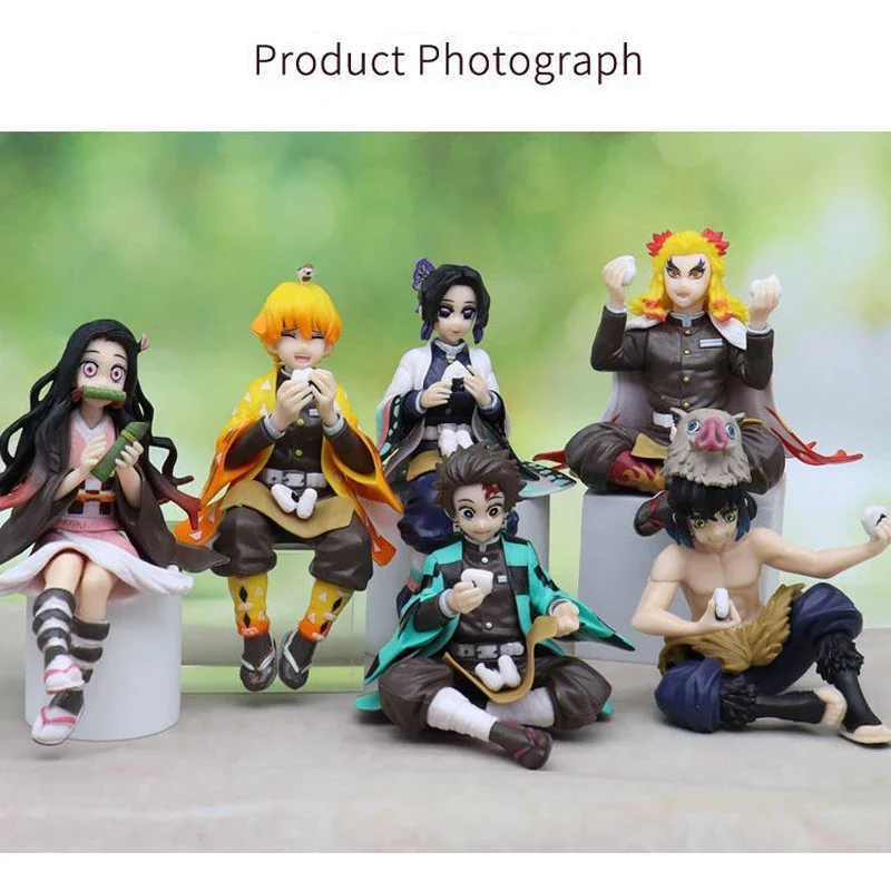 Demon Slayer Anime postava Kimetsu no Yaiba Action figur NEZUKO/TANJIROU/ZENITSU/INOSUKE/SHINOBU/MIRITSU FIRURE FIRURE DOY DOY