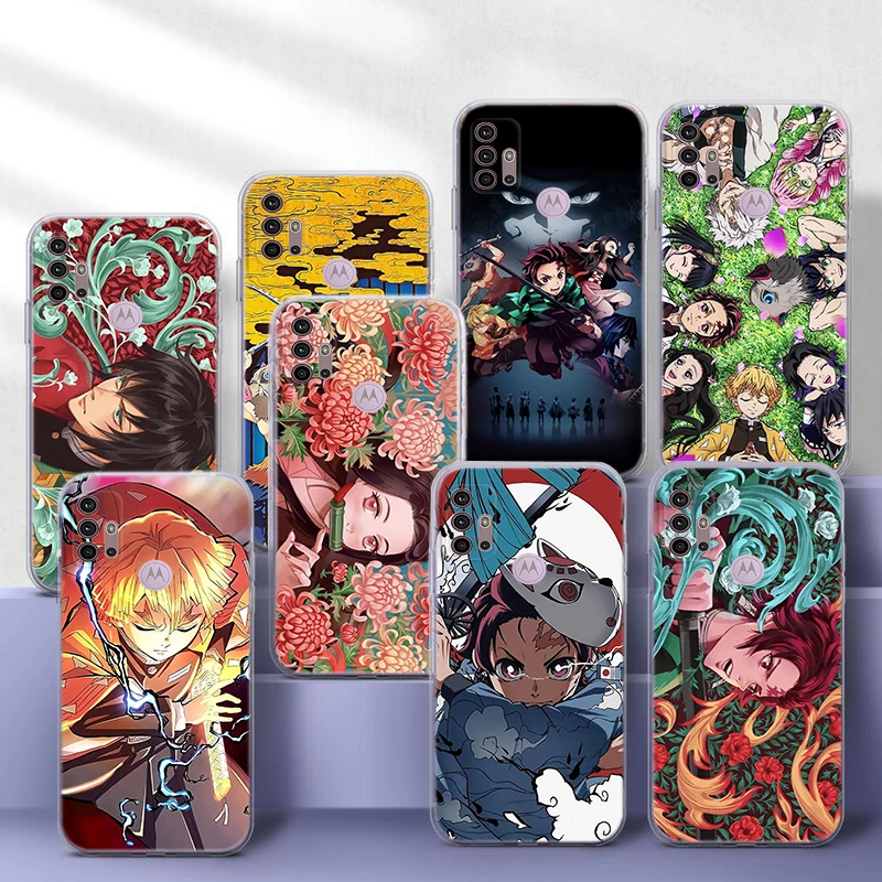 Demon Slayer Soft Case pre Moto G Play E20 E4 E40 E5 E6 E6S E7 Power Edge 20 LITE PRO G200 G30 G4
