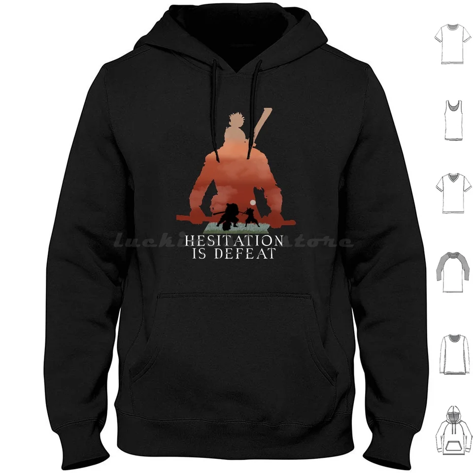 Denné darčeky Sekiro váhanie je porážka V3B Graphic for Fans Hoodie Cotton dlhý rukáv Sekiro Dark Souls Bloodborne Japonsko