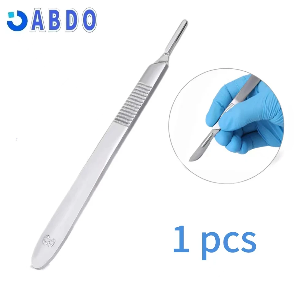 Dental 3 #chirurgia Scalpel rukoväť 12,5 cm z nehrdzavejúcej ocele pre #10 #11 #12 #15 Čepele Materiály de laboratória zubné 1pc