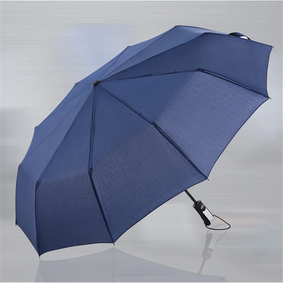 Desať-kosť automatické zastrešujúce podniky skladací dáždnik Outdoor Windproof Tri-T-T-T-T-Tvor reklamný darček dáždnik na mieru vyrobený slne