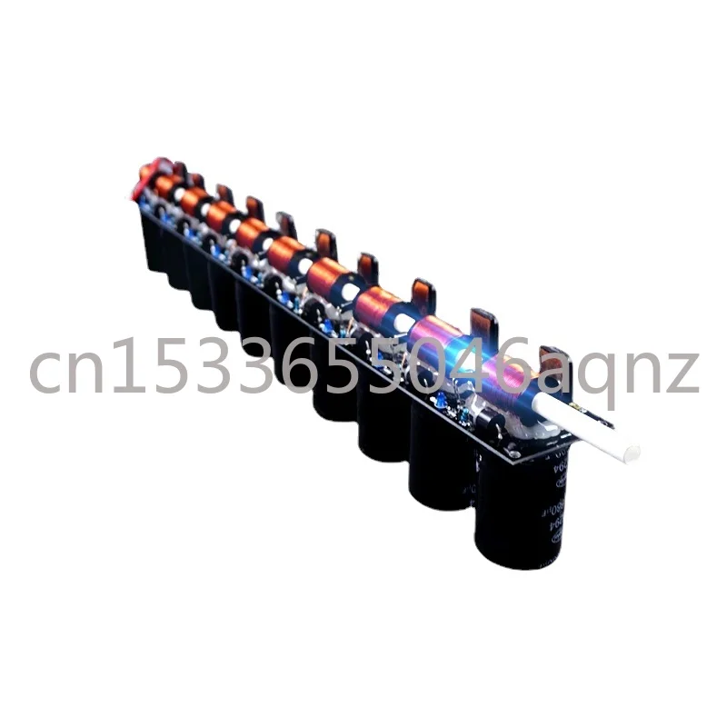 Desať-úroveň elektromagnetická pištoľ DIY súpravy / hotový produkt, domáca elektromagnetická zrýchlenie cievok