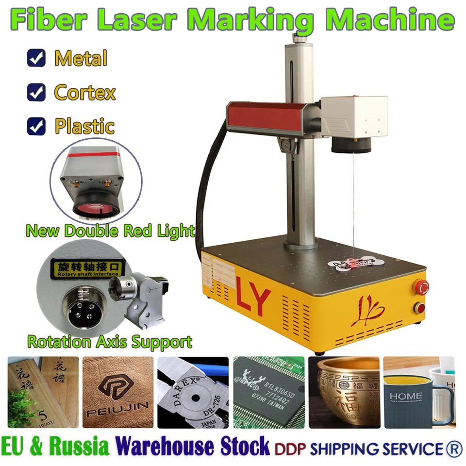 Desktop 200 W JPT Fiber Laser Gravírovanie Mini kovové označenie so 4. pohon