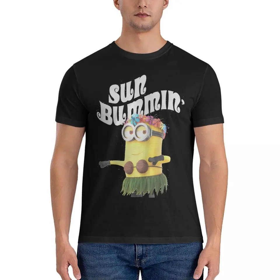 Despicable Me 3 Sun Bummin 'Hula sukne Minion Tričko pre mužov Despicable Me Novinka bavlnené odpaliská posádka krátke rukávy tričko