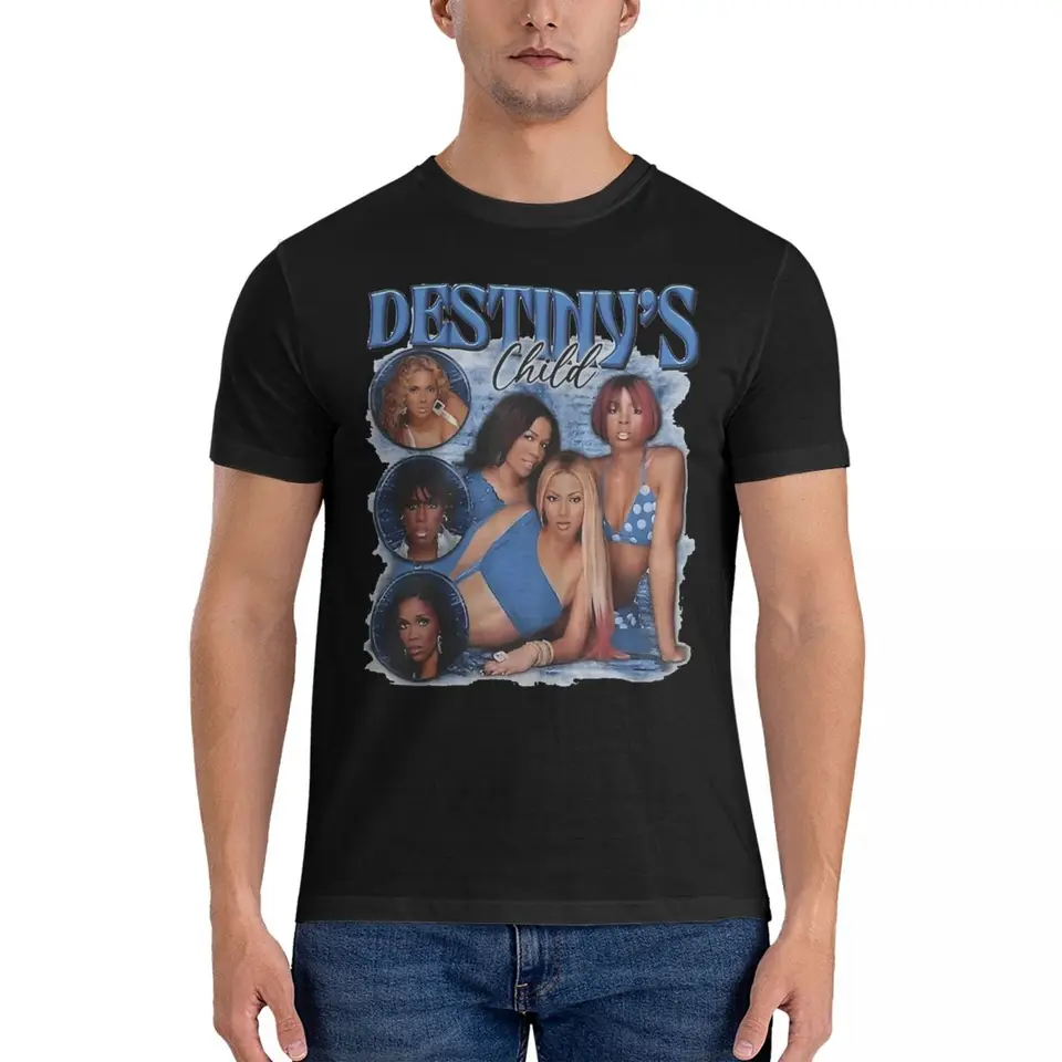 Destiny's Child Group Men T tričká B-Beyonce Casual Tees krátke rukávy okrúhly golier tričko Pure Cotton 6xl Tops