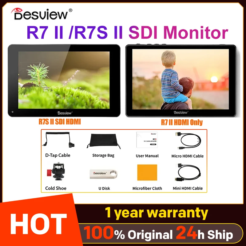 Desview R7 R7S II 4K Monitor 7 palcov 3D-LUT Touch obrazovky Monitor poľa SDI HDMI kompatibilný 2600NITS HDR DSLR Monitor