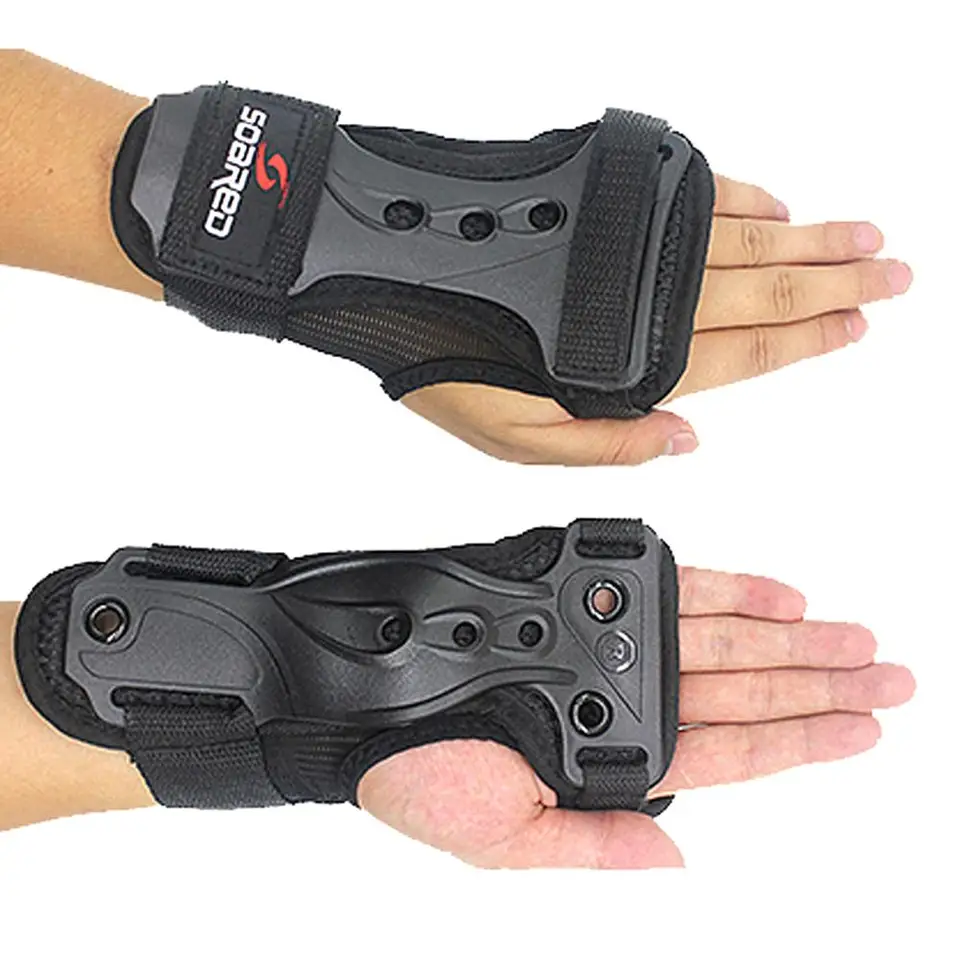 Deti dospelí valcové snowboardové lyžiarske chrániče zápästia ruky podpora rukavice Ochranné vybavenie Sports Sports Safety Protector 2018