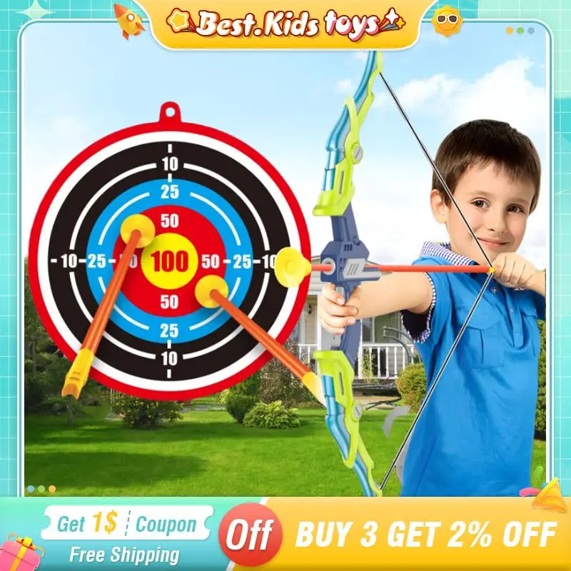 Deti lukostreľovacie hračky set luk šípky kuše crossbow Outdoor Sports Saction CoP Target LED svetlo veľké mäkké šípky chlapec Shooting hračky s hračkou
