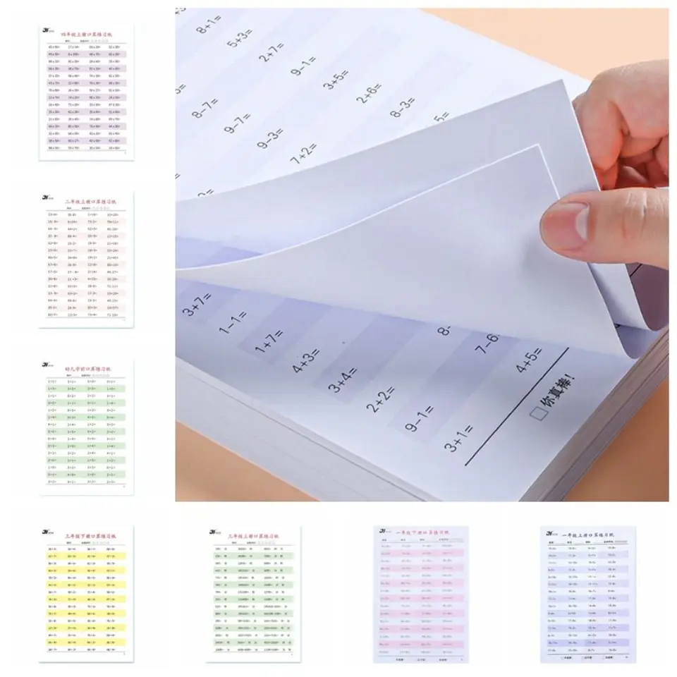 Deti Mentálne aritmetické pridávanie odčítania multiplikačného divízie Učenie matematického cvičenia Kniha Základná škola