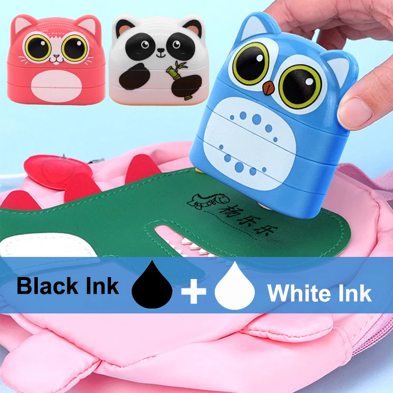 Deti Name Stamp Custom Double -Black and Biely atrament študent SEAL SEAL CLESTRETICKÉ OBRÁZOK Prispôsobenie detských názvov Názov
