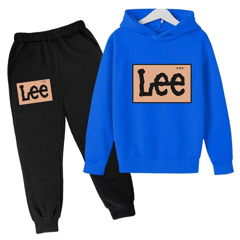 Deti novoročné oblečenie jednoduché príležitostné písmeno tlač pullover mikiny+nohavice 2P Sportswear 3-12 rokov chlapci dievčatá slnečné odevy set