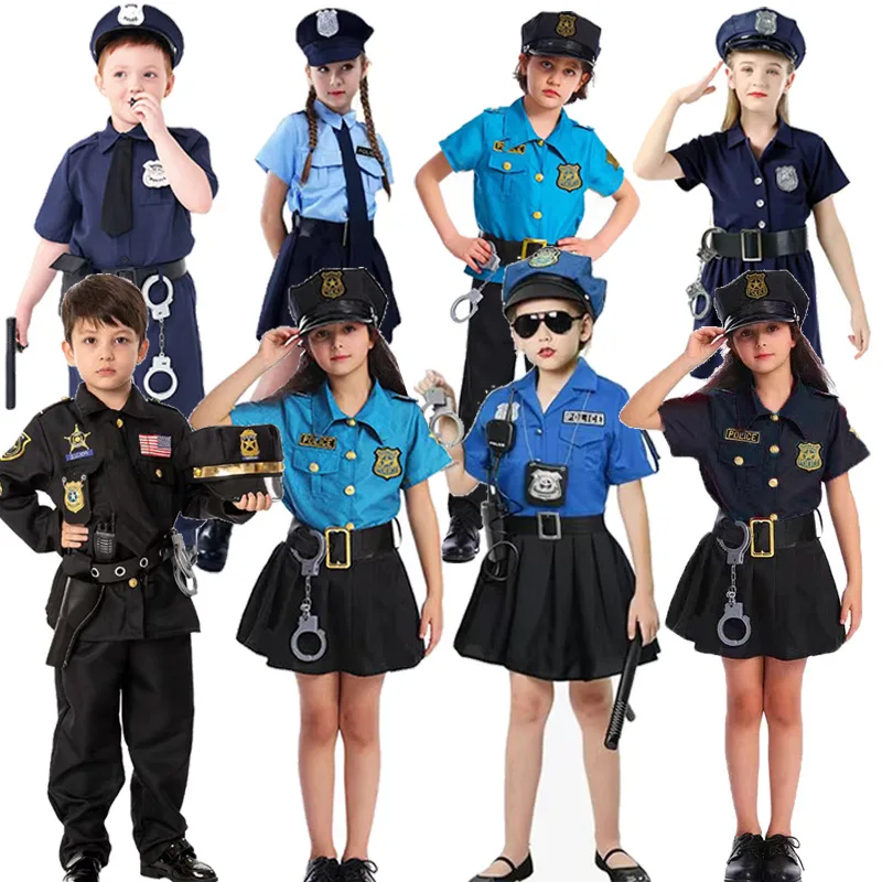 Deti policajt Cosplay kostým Boys Dievčatá Dievča