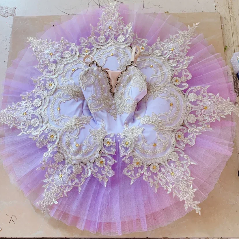 Deti profesionálny balet tutus fialová biela labuť jazero tutu balerín dospelé ženy moderné tanečné kostýmy dievčenské baletné šaty