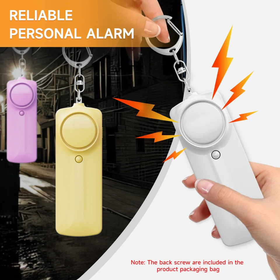 Deti Staršie ženy Núdzové SOS Osobná alarm Self Self Defense Keychain- Panické tlačidlo alebo vytiahnite výstražné zariadenie 130 dB Loud Bezpečnosť