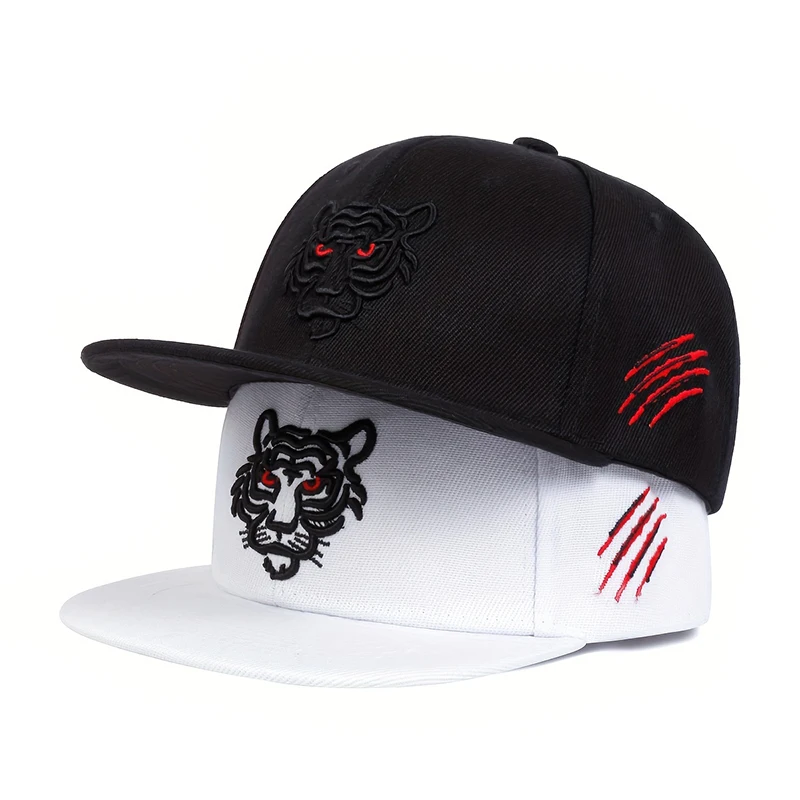 Deti Tiger Embroidery Baseball Caps Hip-Hop klobúky jar a leto vonkajšie nastaviteľné neformálne klobúky Boy dievča Trave