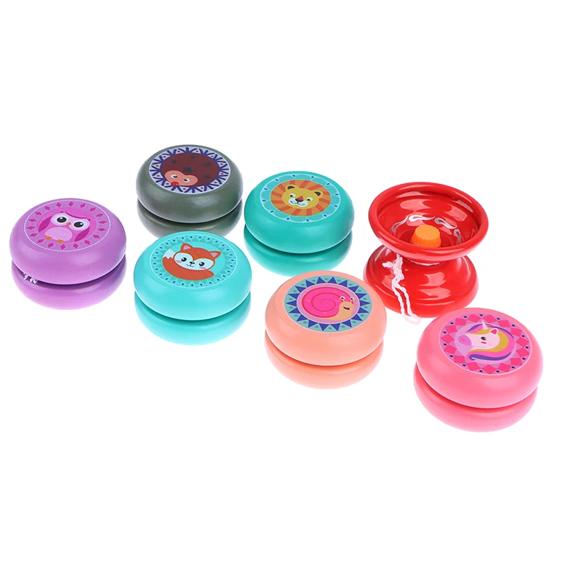 Deti yoyo lopta roztomilé zvieracie výtlačky drevené hračky Yoyo hračky Ladybug Hračky deti yo-yo kreatívne hračky pre deti