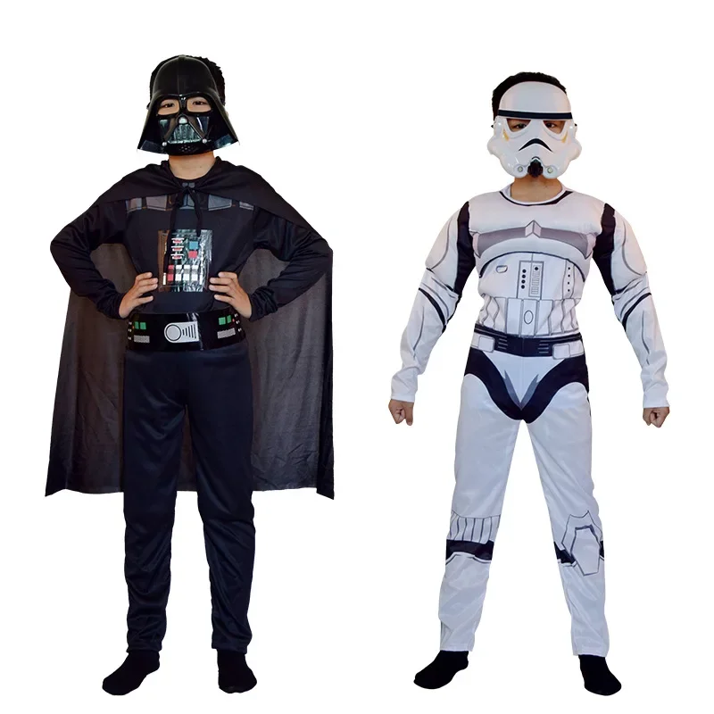 Deti čierny bojovník Cosplay kostým Storm Storm Trooper Darth Vader Anakin Skywalker Girl Wars Rey Party kostýmy oblečenie Cape Mask