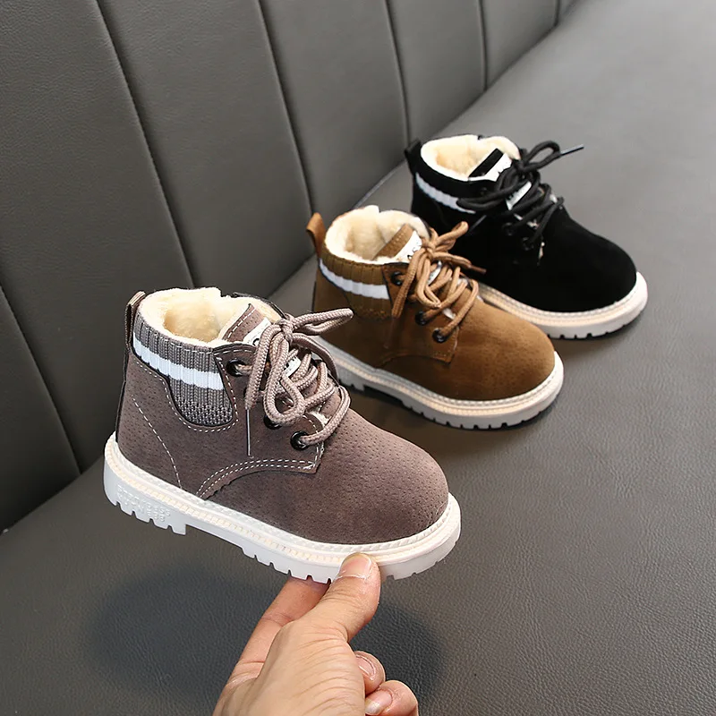 DETICKÉ OBCHODNÉ OBUV Autumn Zimné chlapci/dievčatá snehové topánky móda mäkké solované antislip baby topánky pre deti ploché športové bežecké tenisky