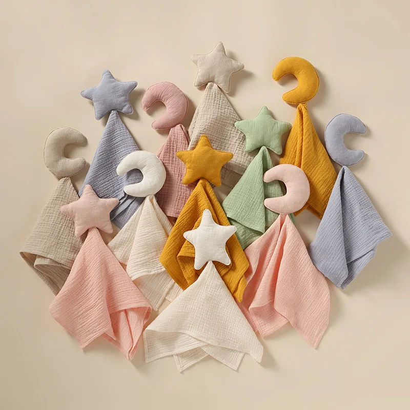 Detská bavlnená mušelínová pokrývka prikrývky Soft Soft Star Novorodenecké spiace bábiky roztomilé deti spánok