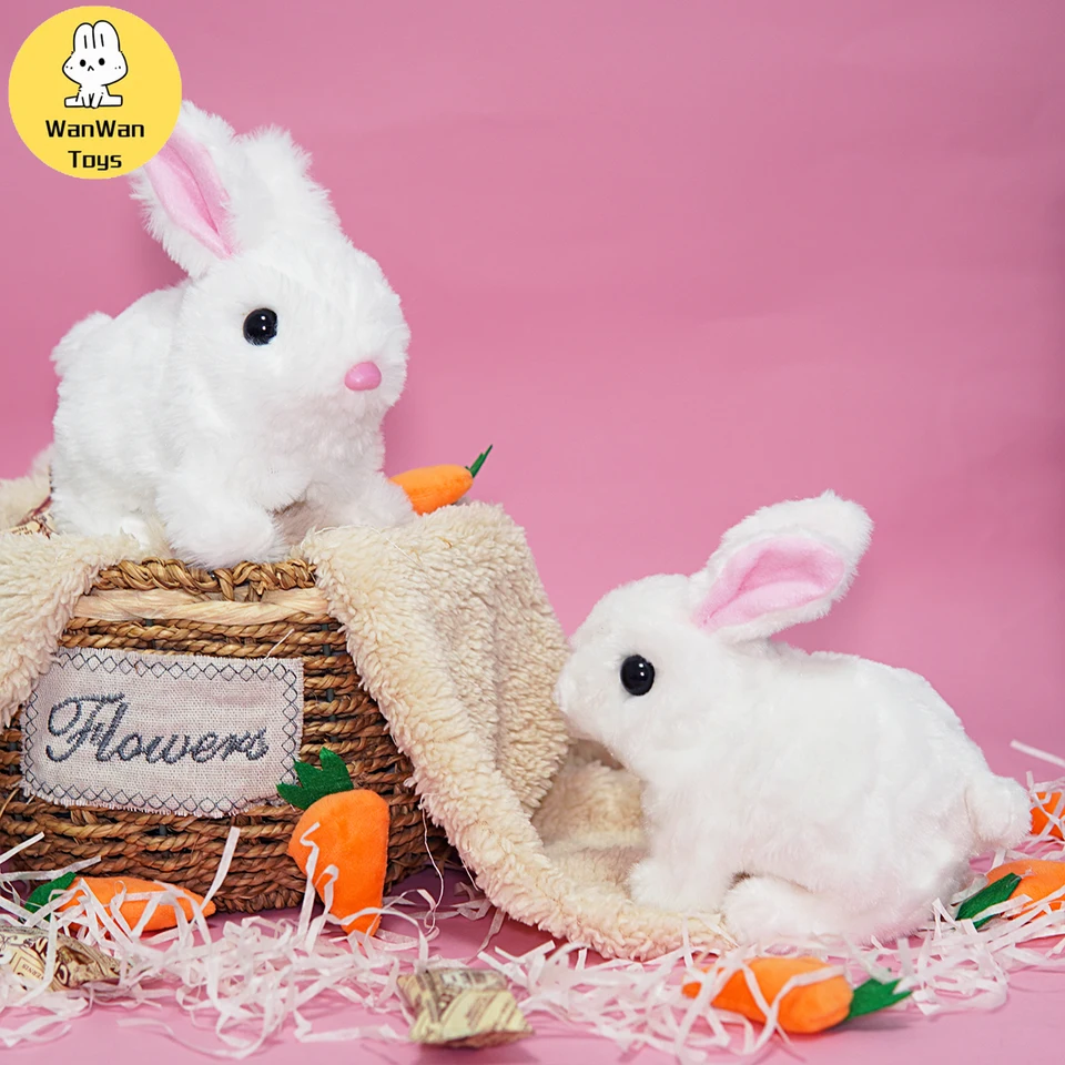 Detská hračky Elektrická hudba Karikatúra Králik Plush Rabbit Simulation Rabbit, roztomilý modelovanie chlapca dievčenský darček