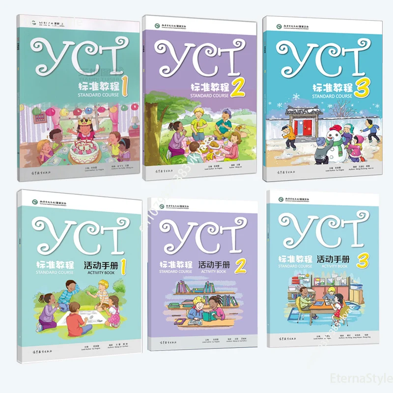 Detská kniha 6 Knihy/Set YCT Štandardný kurz 1 2 3 YCT Activity Books 1 2 3 Kniha, aby ste sa naučili čínština pre deti