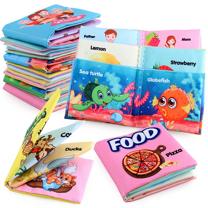 Detská látka knihy Intelligence Development Soft Learning Cognize Reading Book