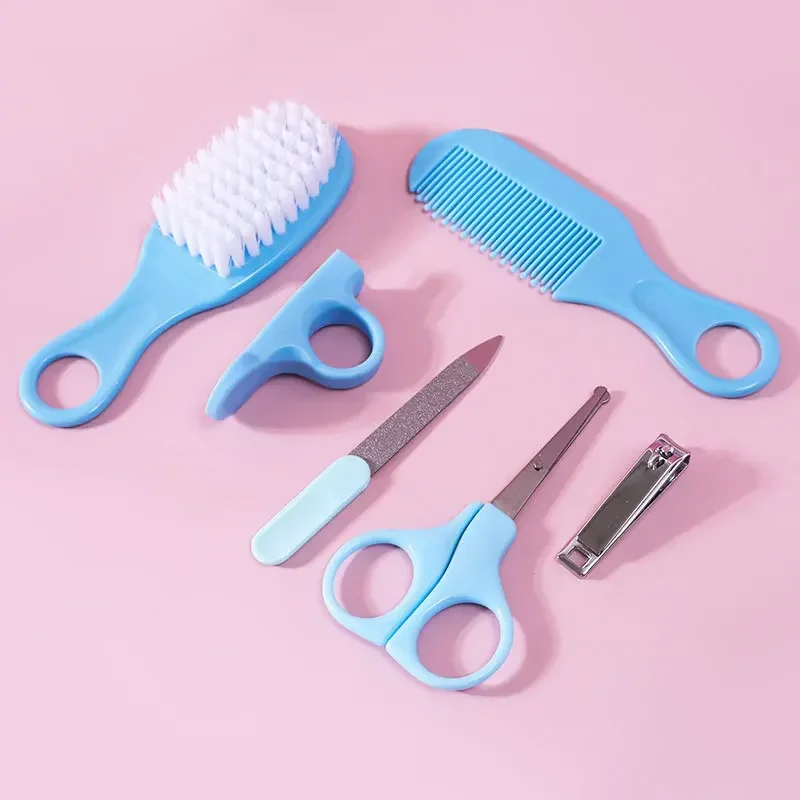 Detská starostlivosť Set Bezpečné klince na nechty mäkké hrebeňové kefy Combinácia Kombinácia vlasov Grooming Brush Set Kit na nechty Zastavovacia súprava Healthcare Tools