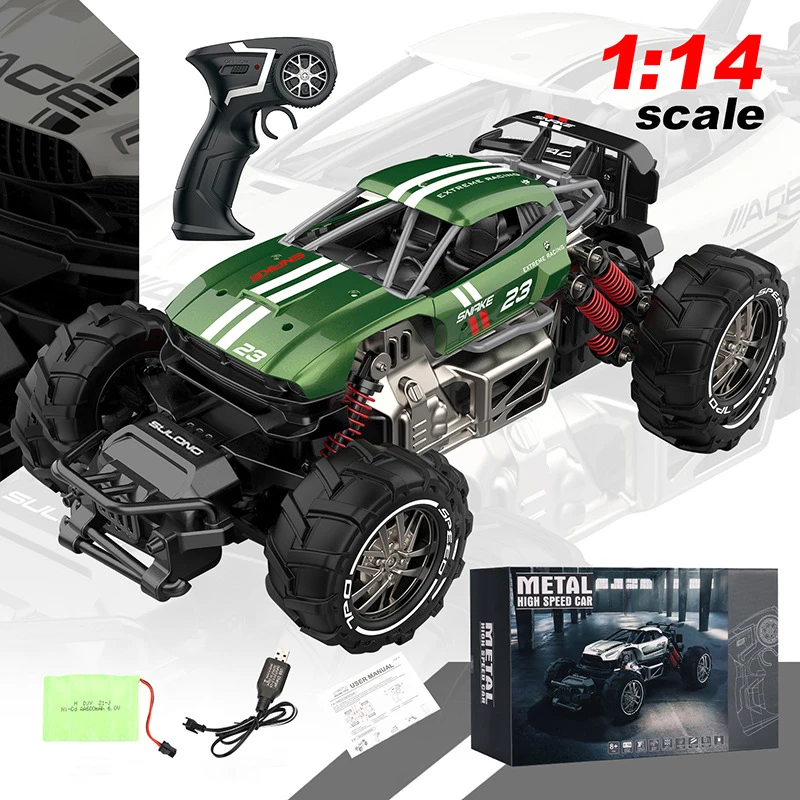 Detská zliatina vysokorýchlostná RC Hračka automobilu 2,4G Elektrické terénne horolezectvo Drift Racing CAR 1:14