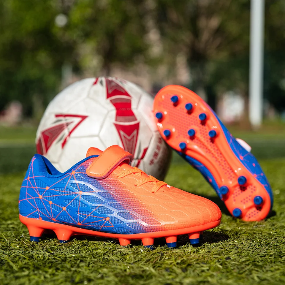 Detské futbalové kliešte protiškriatok firma Ground Futbalt Cleats Nastaviteľné atletické športové topánky Tréning futbalové topánky pre chlapcov dievčatá