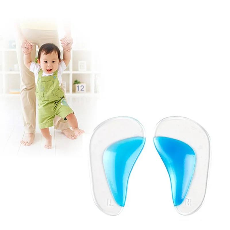 Detské gélové ortotické ortopedické vložky pre detské topánky obuv Flatfoot Corrector Arch Orthotic Pads