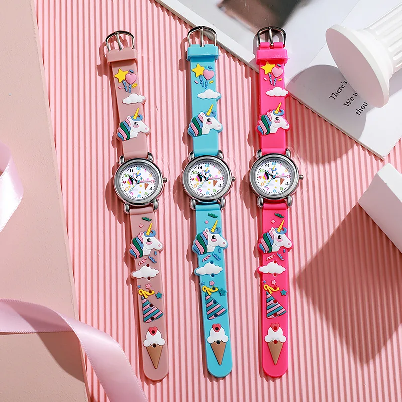 Detské hodinky Boys and Girls 3D Cartoon Quartz Watches Deti Detské hodinky Watchs Detský