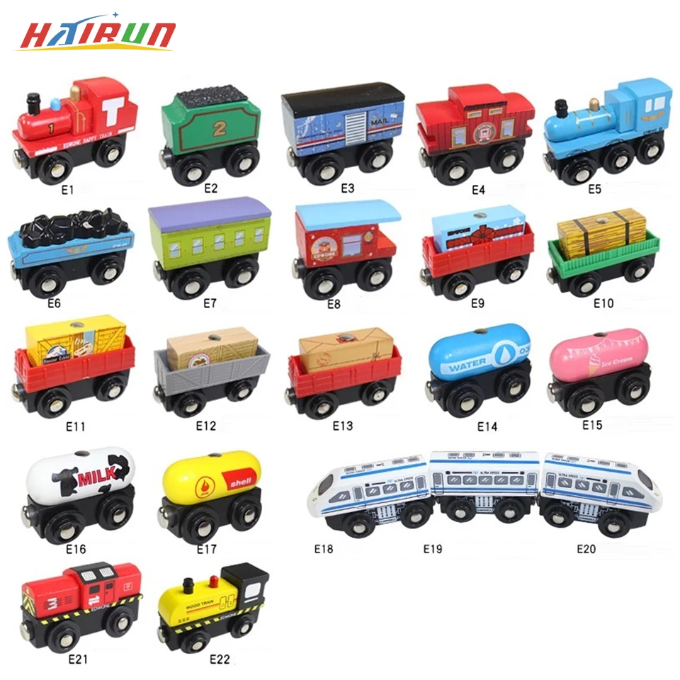 Detské hračky Drevené magnetické autá Lokomotíva Model Model automobil značky Značky Značky Railway Locomotive Hračky pre darček k narodeninám pre deti