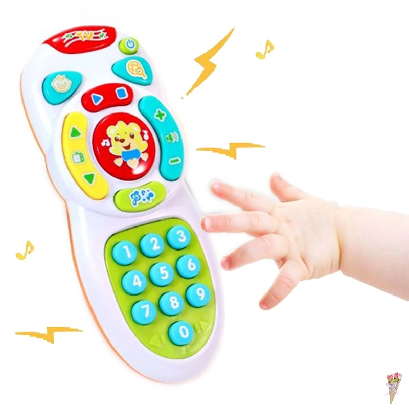 Detské hračky hudba mobilný telefón TV diaľkové ovládanie včasných vzdelávacích hračiek elektrické učebné automaty Darčeky