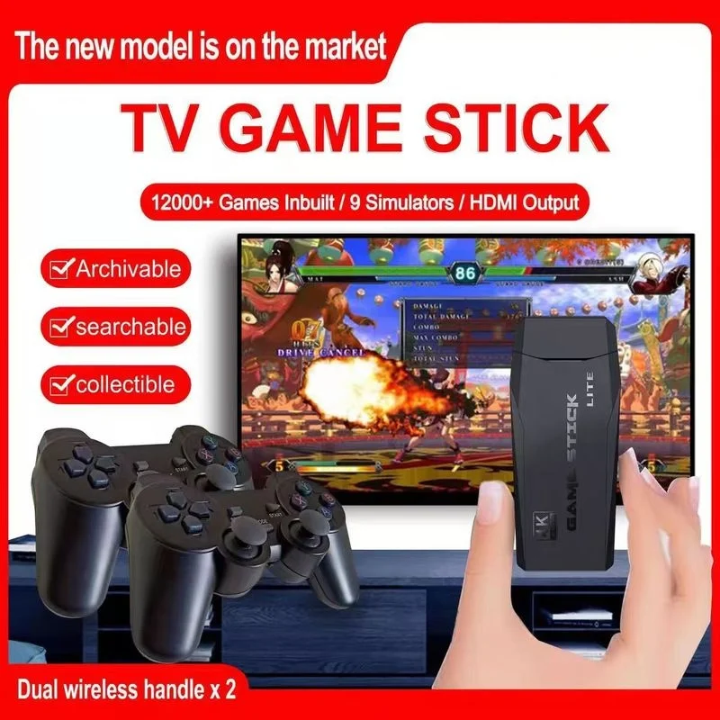 Detské hry M8 Gaming Console Domov Video Game Console Wireless Ruck Double Player Arcade Game High Definition Retro Style