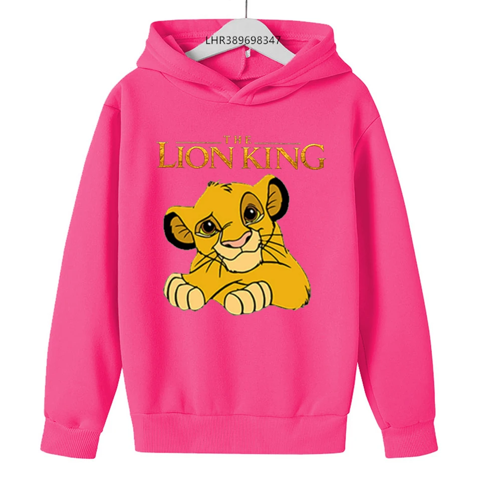 Detské oblečenie Disney Lion King Detský odev Simba Hoodie Boys Dievčatá Coat Cast Kids Mikina batoľa 3-12 rokov na jeseň Winte