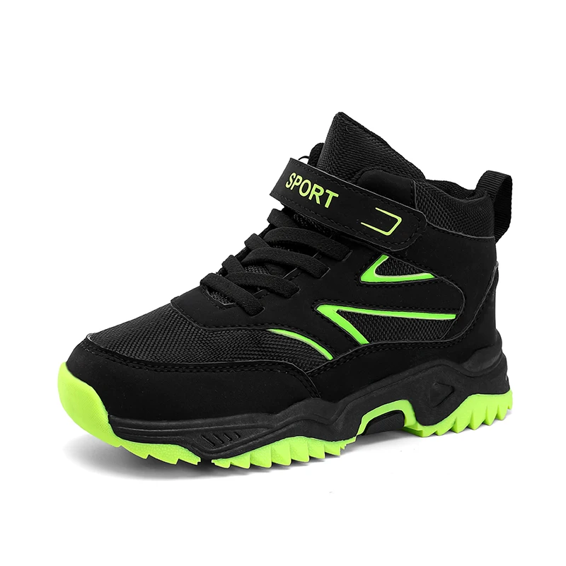 Detské tenisky High Top Outdoor Turis topánky pre deti Príležitostné športové topánky Chlapci, ktoré nekĺzajú na opotrebenie, pešia pešia topánka