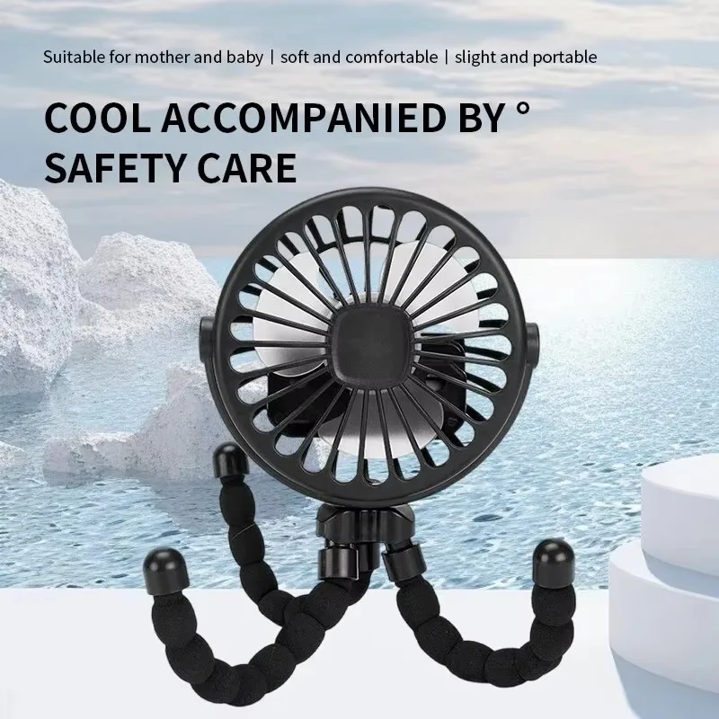 Detský kočík ventilátor ručne držaný nabíjateľný USB bez čreva Malé skladacie fanúšikov