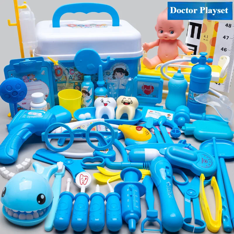 Detský lekár nastavil zubnú sestru predstierať hračky simulované hračky simulované stetoskop Medical Tool Kit MEDICKÁ ROLA HRAJE PRÍSLUŠENSTVO Zábavné darčeky