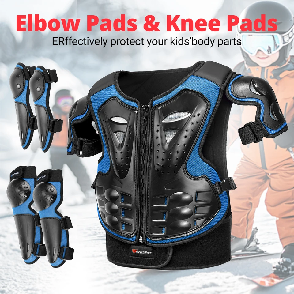 Detský motocykel Armor Suit Dirt Bike Gear Gearch Protector Motocross pre deti ochranný výstroj na hrudi s lakťami