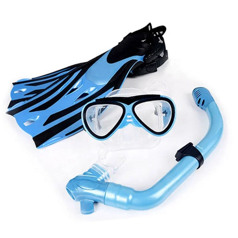 Detský profesionálny potápačský potápačský vybavenie Swim Diving Mask Snorkel plutvy set