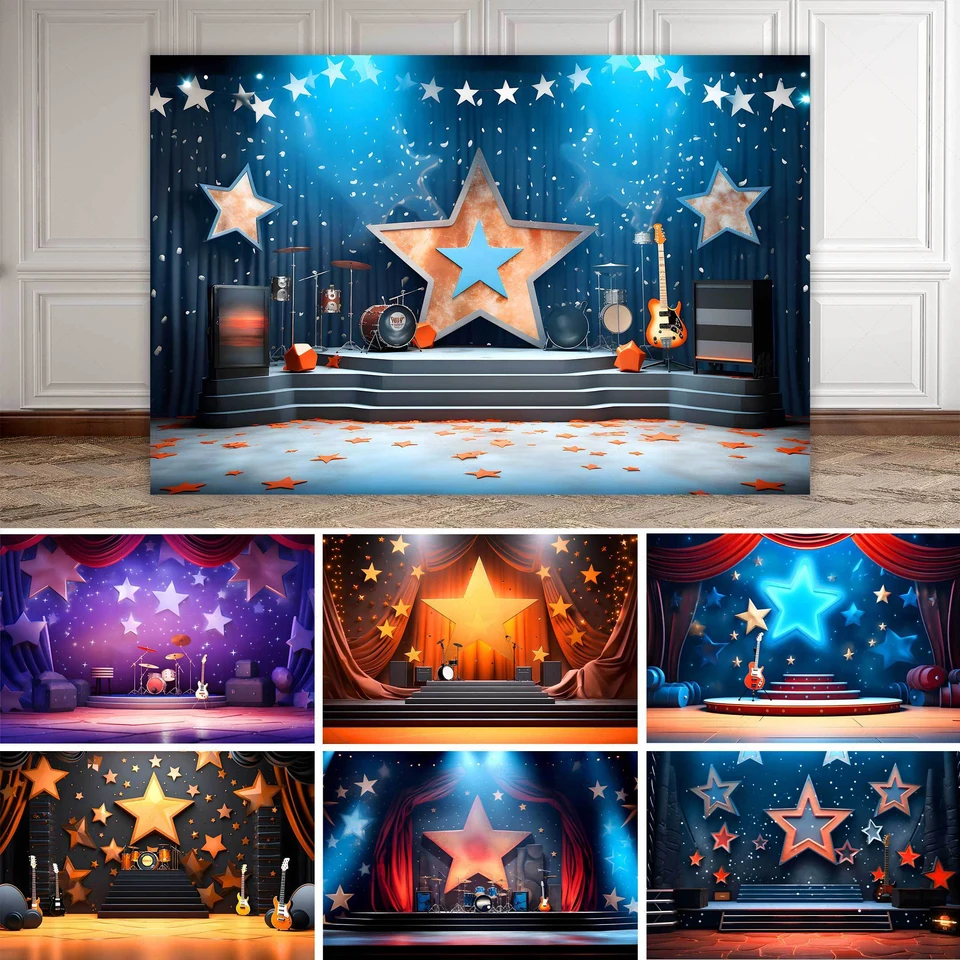 Detský výkon osvetlenie pódium na pozadie Bodset Boys and Girls School Talent Show Show Music Story Dekorácie udalosti