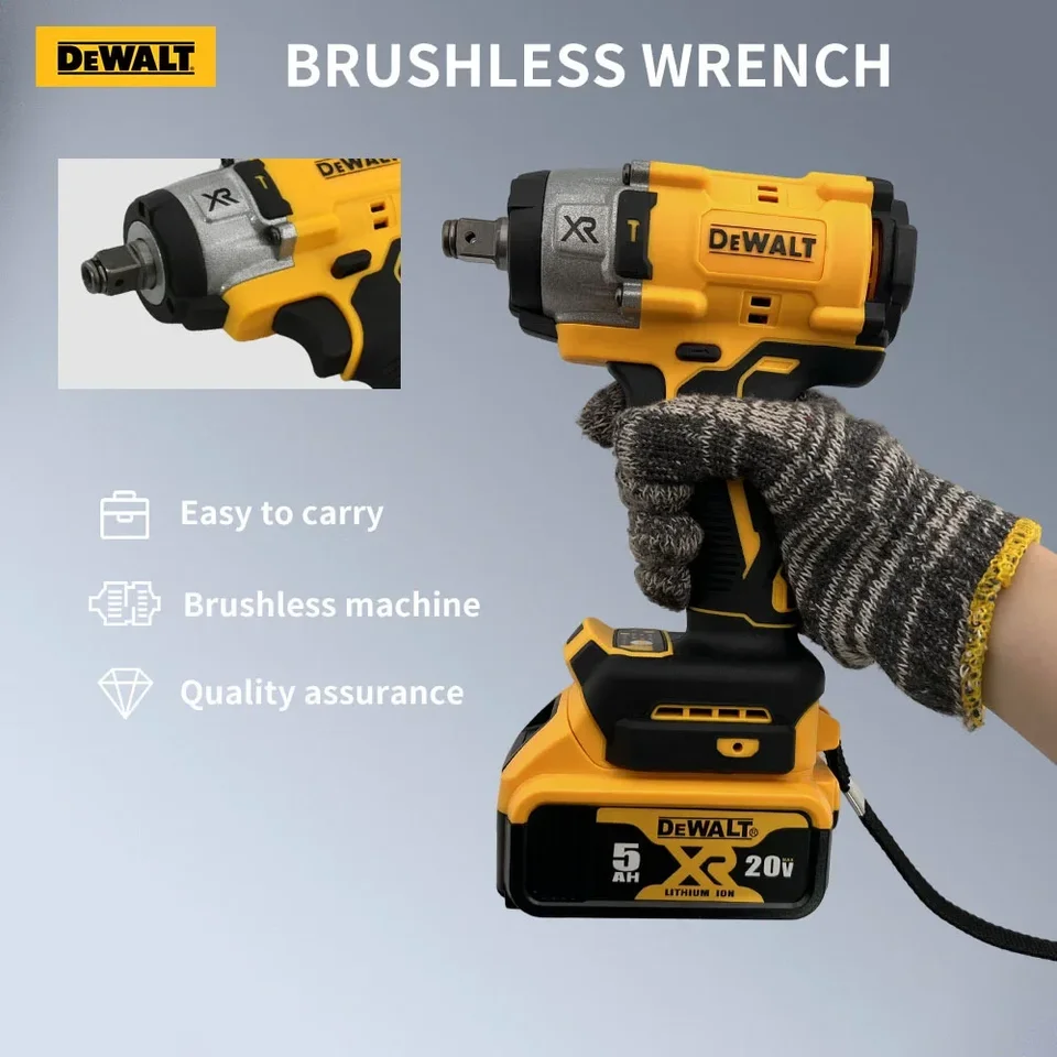 Dewalt bezdrôtový bezdrôtový nárazový nárazový kľúč elektrický skrutkovač opravy 18V 20V batéria Multifunkčné prenosné elektrické náradie