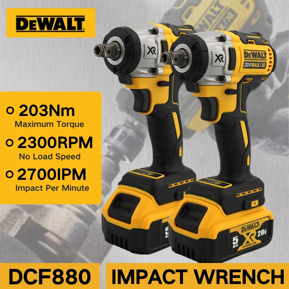 Dewalt DCF880 Brushless 2300RPM bezdrôtový nárazový kľúč 203n.m