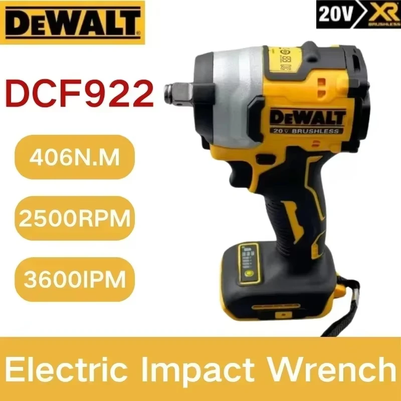 Dewalt DCF922 nabíjanie bez kefy 20V nárazový kľúč silný krútiaci moment LED osvetlenie Stepless Speed ​​Control Strong a odolný nástroj
