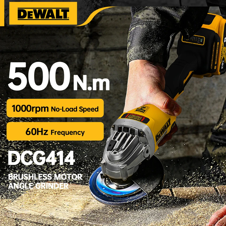 Dewalt DCG414 bezdrôtový nabíjací uhlový mlynový kovový drevený rúrkový rezací stroj 100 mm125mm150 mm leštiaci stroj
