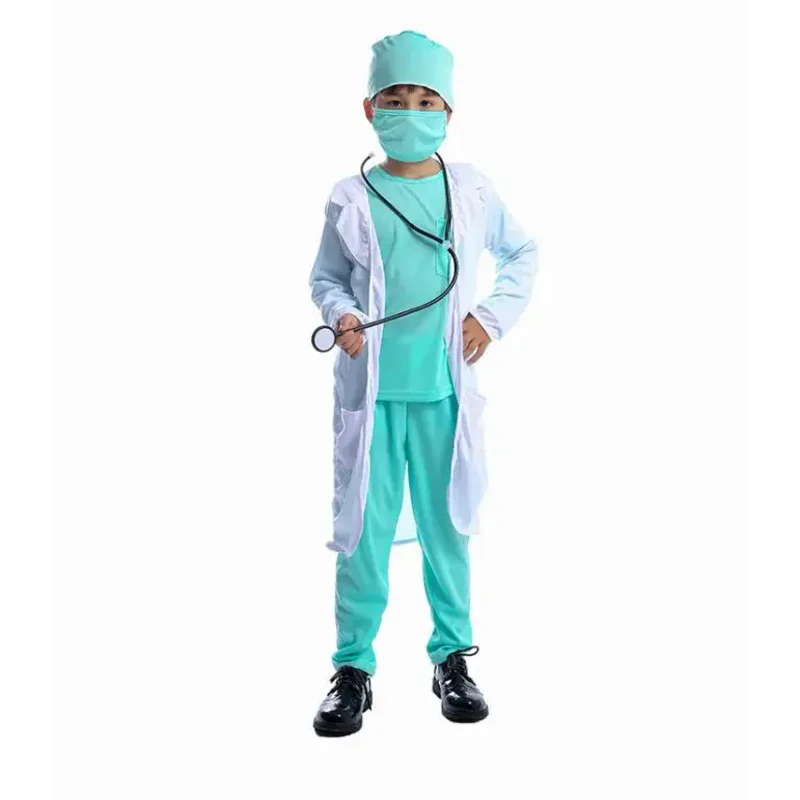 Deň detí karnevalová párty halloween chirurg lekárov kostýmy chlapci deti deti okupácia Cosplay kostým obleky modrá v