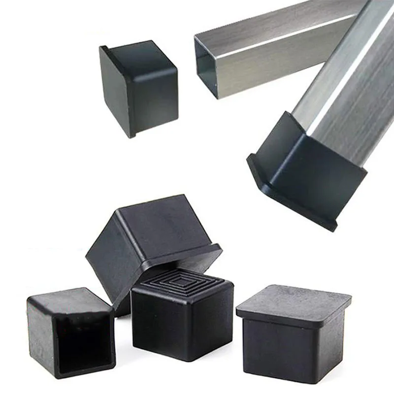 DIA 10 13 15 20 22 25 30 40 40-100 mm štvorcový čierny PVC Soft Gum Gum Ruka Ruko ru to trubica na stoličku