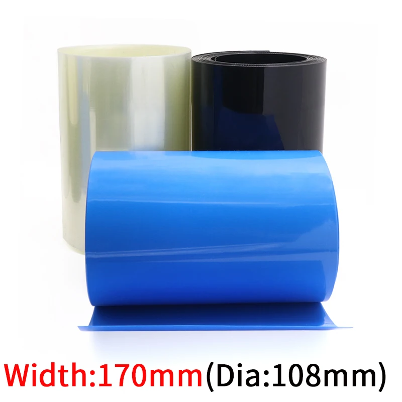 DIA 108 mm PVC Tepelná zmršťovacia trubica Šírka 170 mm lítiová batéria Izolovaná na ochranu obalu Film Balík drôt káblová rukáv