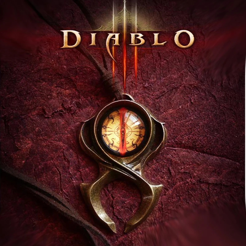 Diablo 3 Leah Hradi Keeper Guardian Náhrdelník Amulet Pow Pow Rany Retiar Náhrdelník Fanúšikovia darček